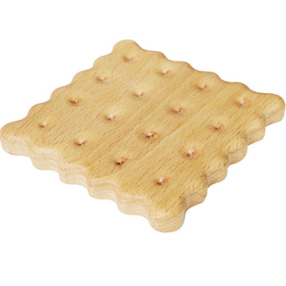 Cracker Shaped Solid Wood Coaster