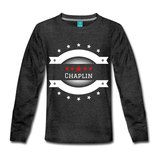 Long Sleeve Chaplin Star Crest - charcoal gray