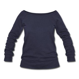 Women's Wideneck Sweatshirt - melange navy