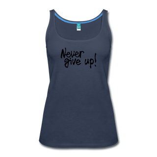 Women’s "Never Give Up" Tank - navy