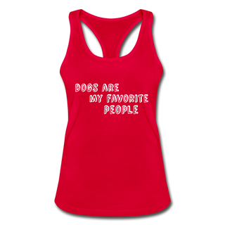 Women's "Dog's are my favorite people top" - red