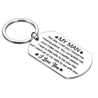 Stainless Steel Keychain For Boyfriend Valentine's Day