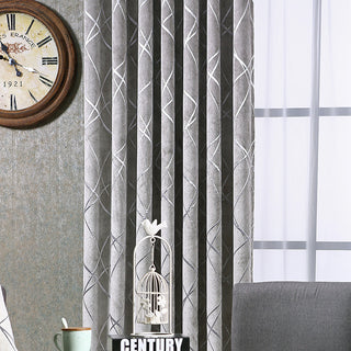 Solid Modern Light Luxury Chenille Blackout Curtains