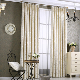 Solid Modern Light Luxury Chenille Blackout Curtains