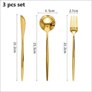 Gold-plated Western Cutlery