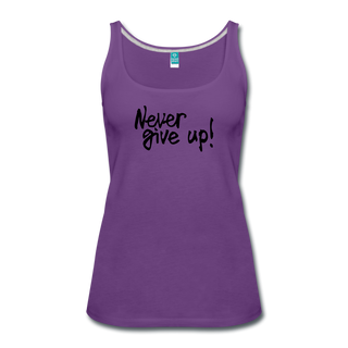 Women’s "Never Give Up" Tank - purple