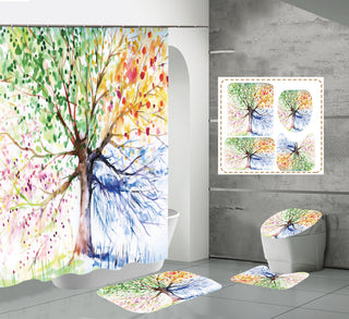 HD Digital Printing Waterproof Polyester Shower Curtain