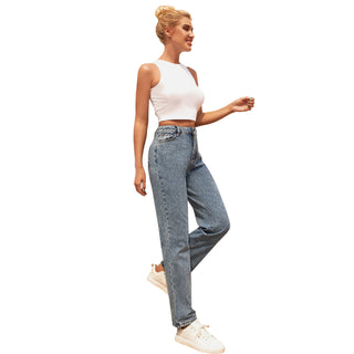 High Waisted Denim trousers