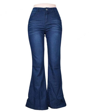 Women's Simple Flared Denim Trousers