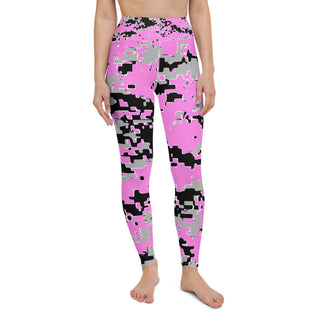 PINK DISTORTED Camo Yoga Leggings