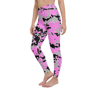 PINK DISTORTED Camo Yoga Leggings