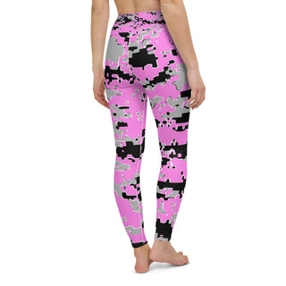 PINK DISTORTED Camo Yoga Leggings