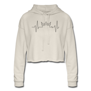 Queen Beat  Cropped Hoodie - dust